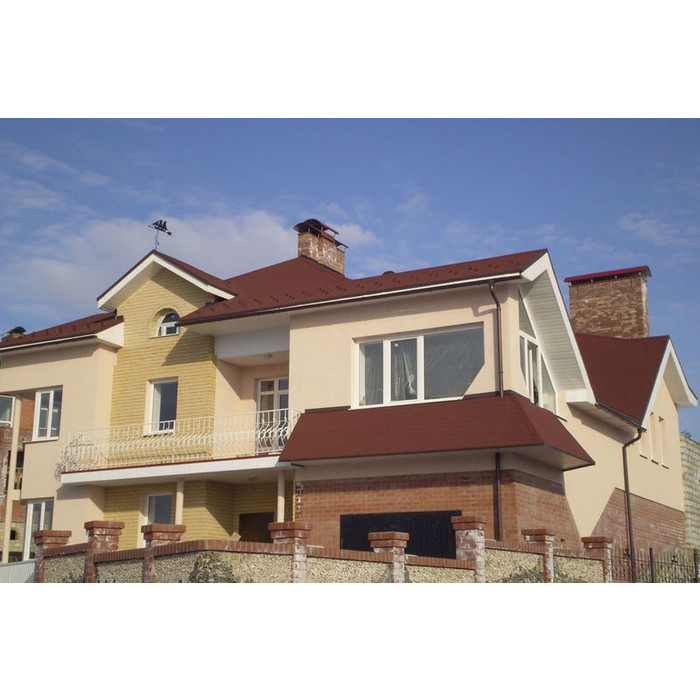 Гибкая черепица Тегола Business TOSCANA Базальтовый гранулят Terracotta 406 фото 4